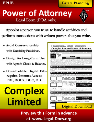 EPUB - Complex Limited Power of Attorney - Condense Version