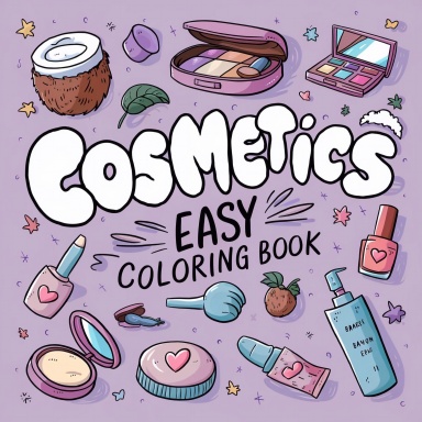 Glamorous Makeup: A Cosmetics Easy Coloring Book