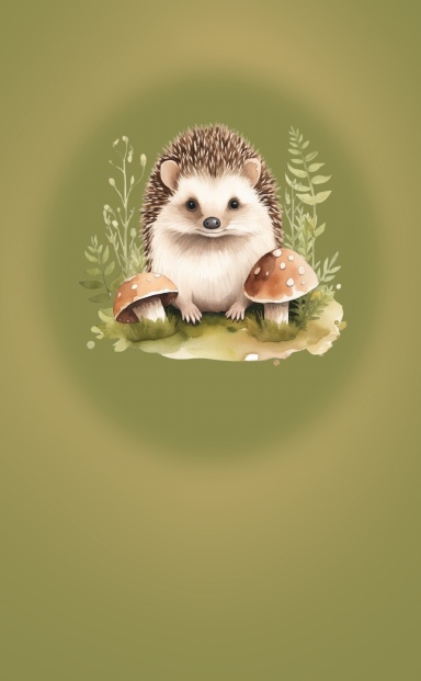 Hedgehog Illustrated Lined Pocket Journal