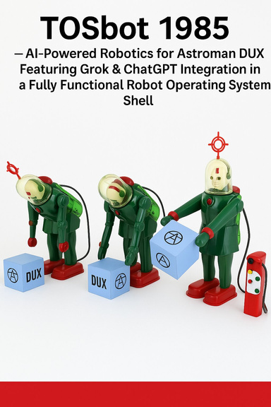 TOSbot 1985: AI-Powered Robotics Shell for Astroman DUX Featuring  Voice Control, Integrated Sensors, and Retro-Styled Autonomy