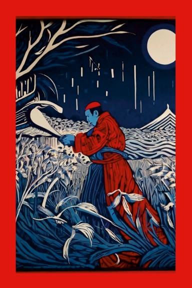 Elegance and Chaos: The Art of Contrast in Red and Blue