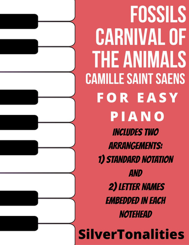 Fossils Carnival of the Animals Easy Piano Sheet Music Combo
