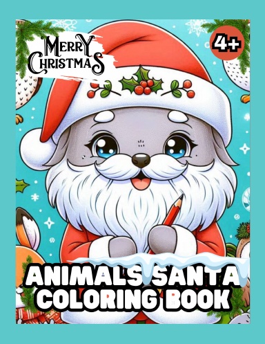 Animals Santa Coloring Book