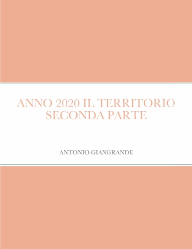 ANNO 2020 IL TERRITORIO SECONDA PARTE