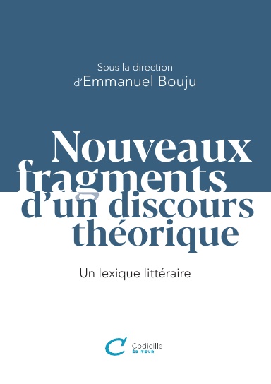 Nouveaux fragments d'un discours théorique. Un lexique littéraire