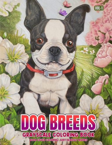 Dog Breeds Grayscale Coloring Book (Spiral)