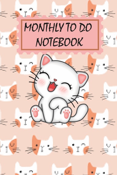 MONTHLY TO DO BOOK FOR CATS LOVER