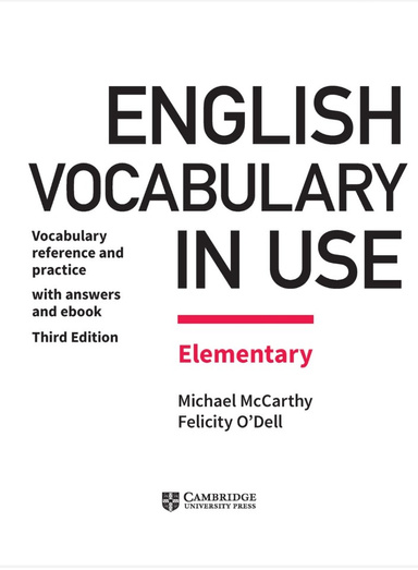 English vocabulary book by Cambridge University