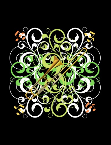 Trombone Swirls Sketch Book