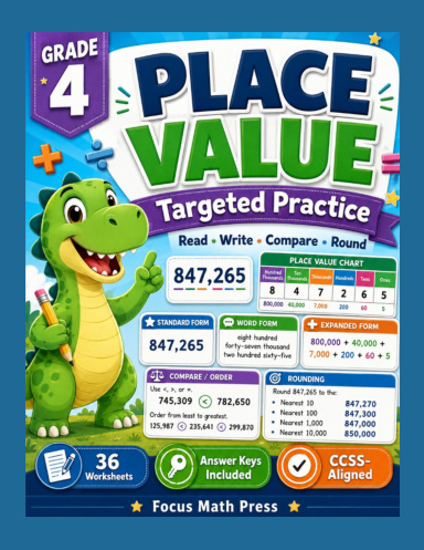 Place Value Targeted Practice Grade 4