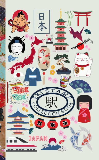 Japanese Icons EKI Stamp Collection Book
