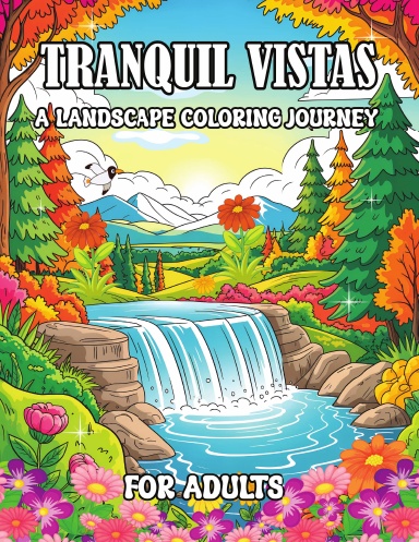 Tranquil Vista - A Landscape Coloring Journey