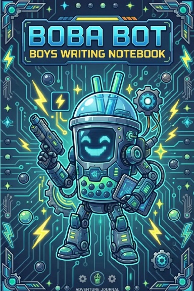 Boba Bot: Boys Writing Notebook