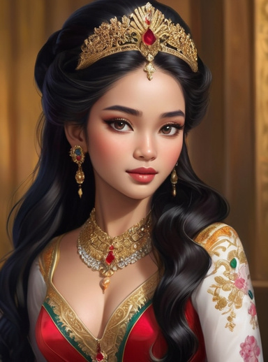 Enchanting and Dignified Indonesian Princess