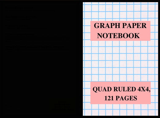 4x4 Quad Ruled Graph Paper Notebook