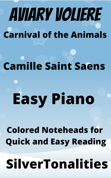 Aviary Carnival of the Animals  Piano Sheet Music with Colored Notation
