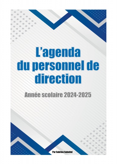 L'agenda du personnel de direction 2024-2025