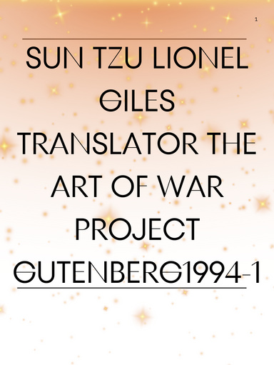 The Art of War Project Gutenberg
