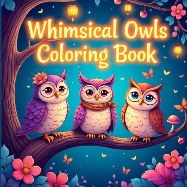 Whimsical Owls Coloring Book