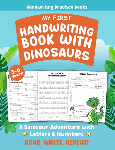My First Handwriting Book with Dinosaur