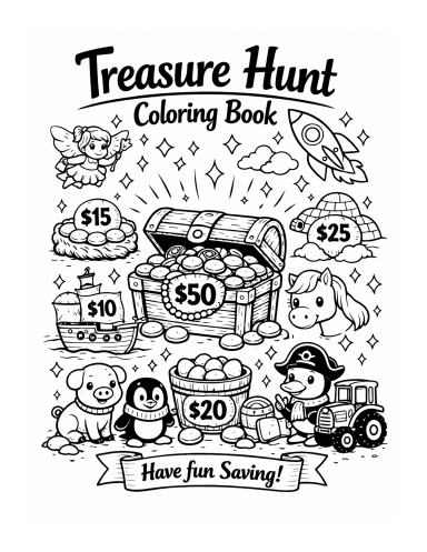 Treasure Hunt Coloring Book