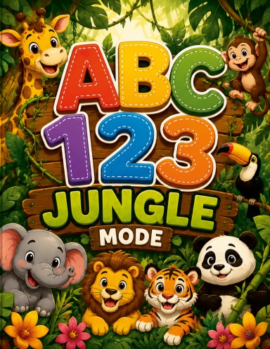 ABC 123 Jungle Mode Coloring & Activity Book