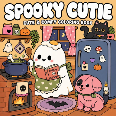 Spooky Cutie Coloring Book