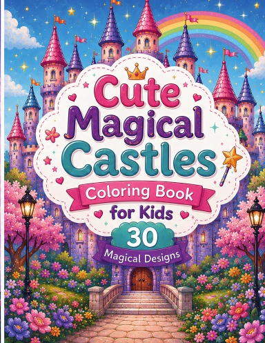 Cute Magical Castles Colouring Book