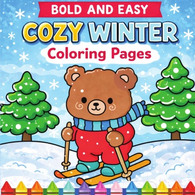 Bold and Easy Cozy Winter Coloring Pages