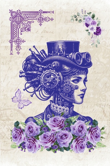 Steampunk Purple Aesthetic Journal
