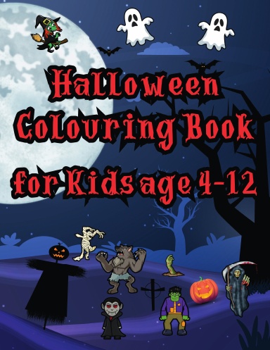 Halloween Colouring Book for kids age 4-12