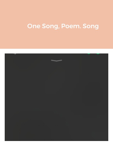 One Song, Poem. Song