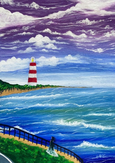 My Favorite Place "Watching the Sea" - 100 Blank Page Journal