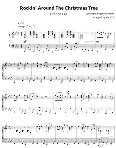 Rockin' Around The Christmas Tree (piano sheet music)