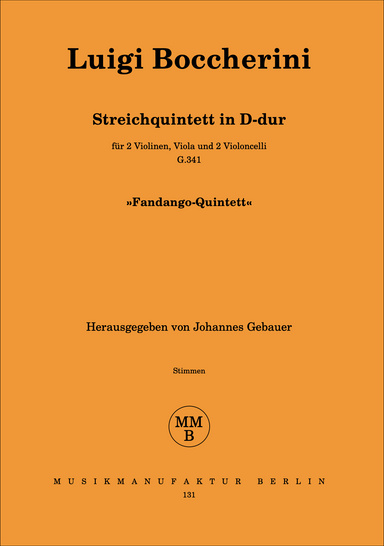 Luigi Boccherini - Streichquintett in D-dur, G-341 - Stimmen/parts