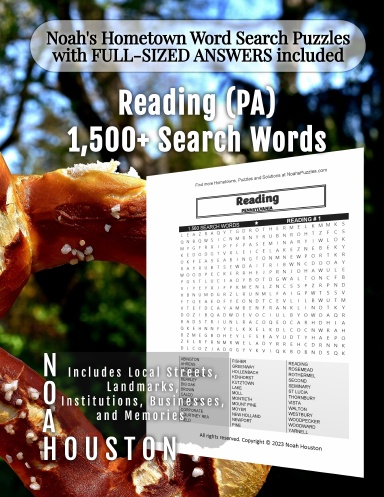 Noah’s Hometown Word Search Puzzles with FULL-SIZED ANSWERS included Reading (PA)