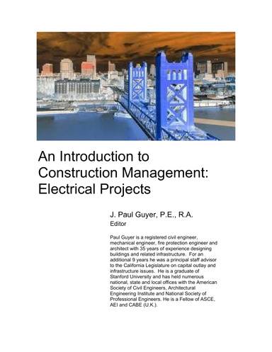 An Introduction to Construction Management: Electrical Projects