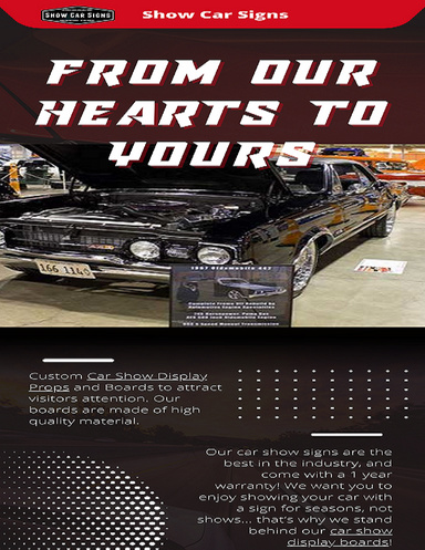 Show Car Signs: Innovative Car Show Display Ideas and Boards