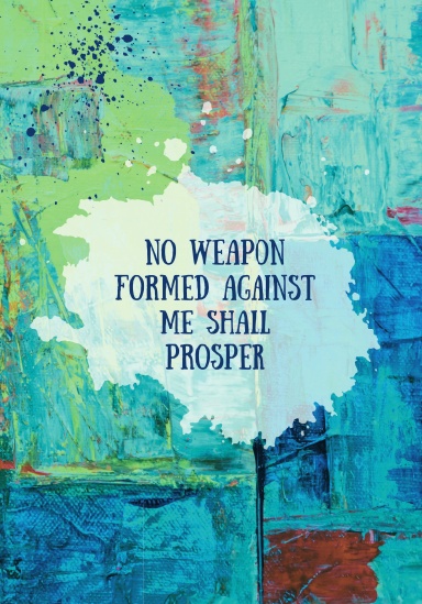 No Weapon Formed Against Me Shall Prosper Journal, 7" x 10" Glossy Spiral, 200 Lined Pages