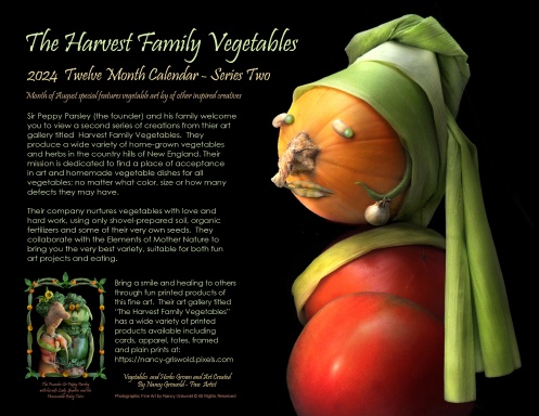 Harvest Family Vegetables 2024 Twelve Month Calendar Series 2   Kzpkp8 Front Shortedge 384 