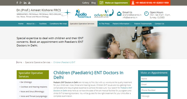 Best Paediatric ENT Surgeon in India