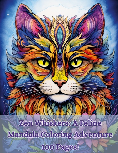 Zen Whiskers: A Feline Mandala Coloring Adventure