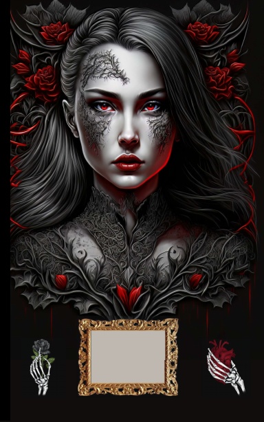 Gothic Vampire Girl Illustration Notebook
