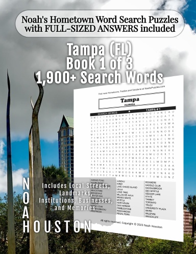 Noah’s Hometown Word Search Puzzles with FULL-SIZED ANSWERS included Tampa (FL), Book 1 of 3