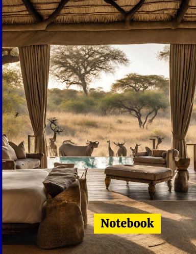 Singita Sabi Sand, South Africa/marvelous resort/travel lovers/notebook/100 lined pages/8.5 x 11 inch