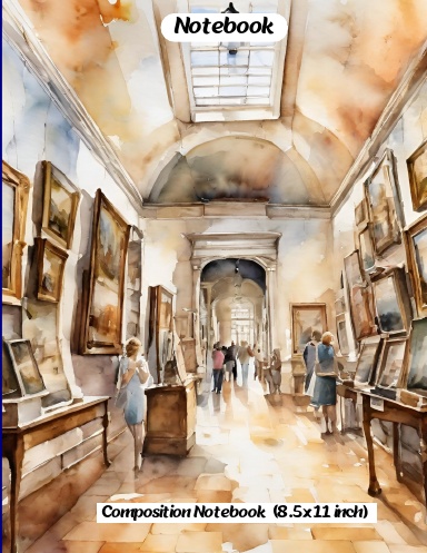 A gallery in watercolor/teens or adults/notebook or sketchbook/100 pages/8.5 x 11 inch