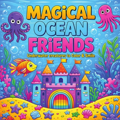 Magical Ocean Friends Coloring Book