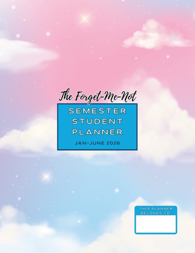 The Forget-Me-Not Student Planner Clouds Design