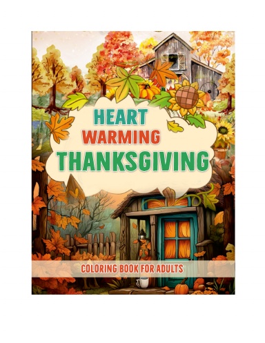 Heart Warming Thanksgiving Coloring Book for Adults: Giant Super Jumbo Thanksgiving Designs Features 90 Coloring Pages for Stress Relief and Relaxation