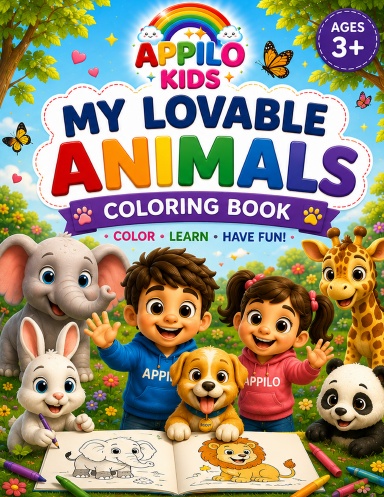 My Lovable Animals Coloring Book